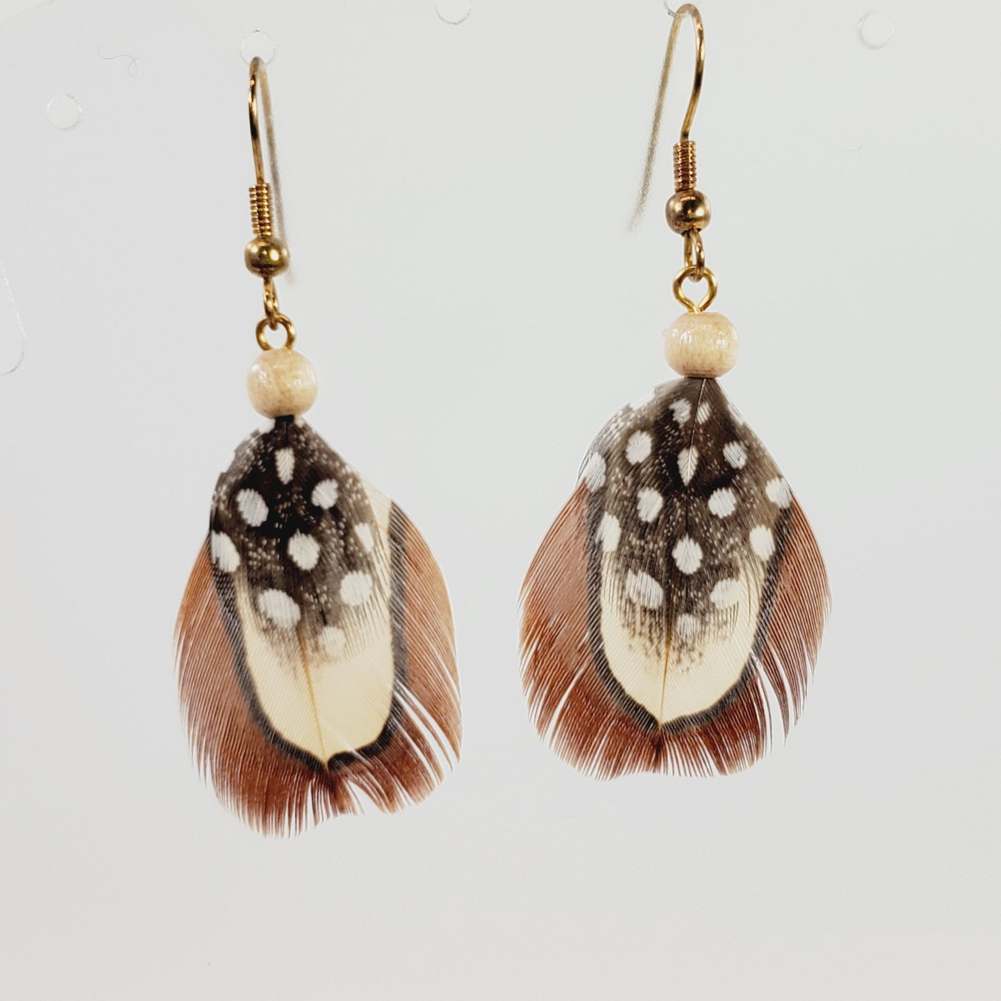 Real Feather Pierced Earrings