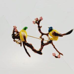 Birds On a Branch Brooch