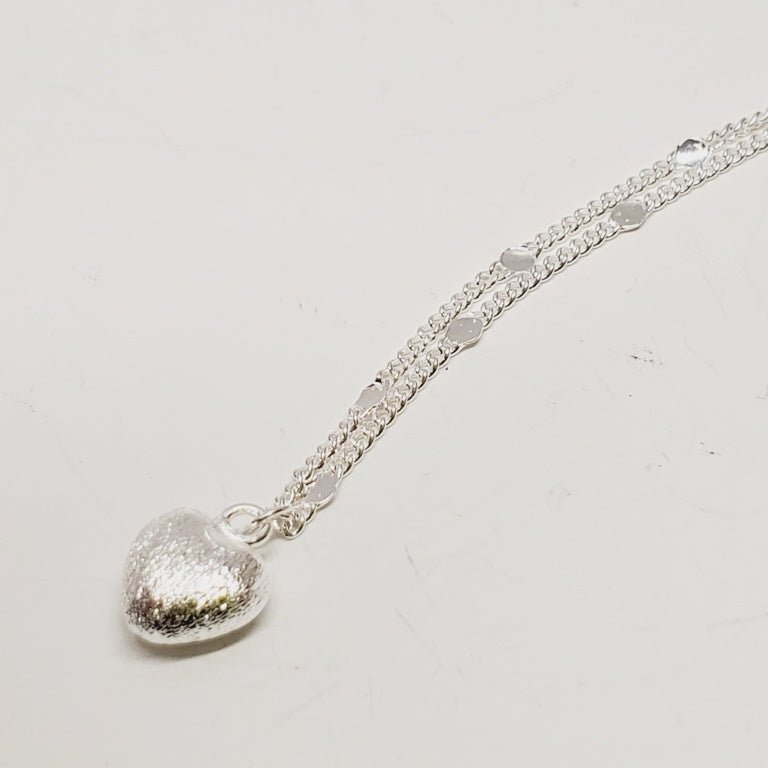 Dainty Chain with Heart Pendant 18" - Image 3