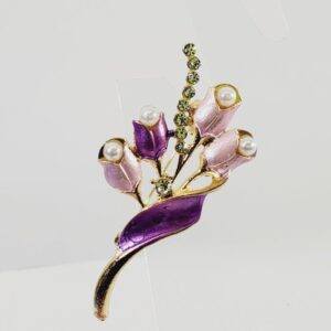 Flower Enamel Brooch