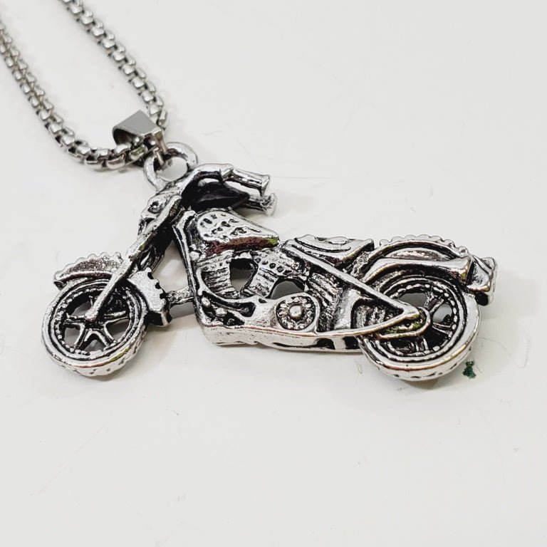 Motorcycle Pendant Necklace 22" - Image 2