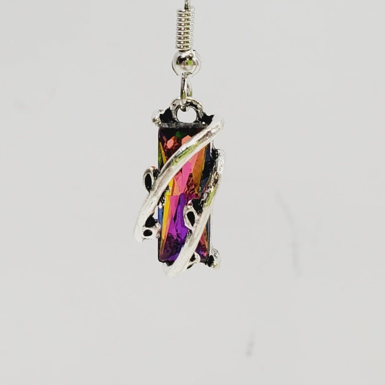 Iridescent Crystal Earrings - Image 3