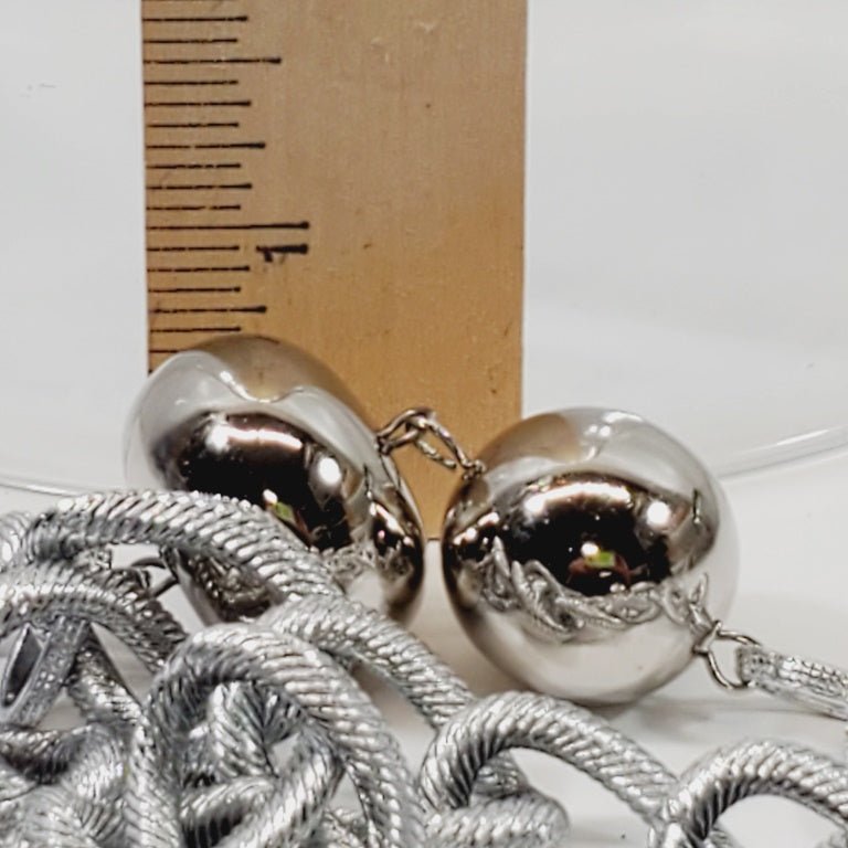 Metal Beads and Chain Necklace 24" - Image 5