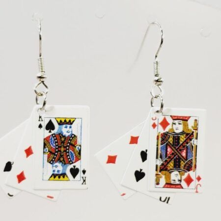 Quality Metal Poker Hands Earrings